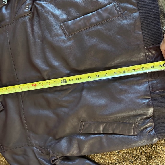 Wilsons Genuine Premium Leather D.Brown Bomber Jacket Men’s Small - Picture 8 of 11